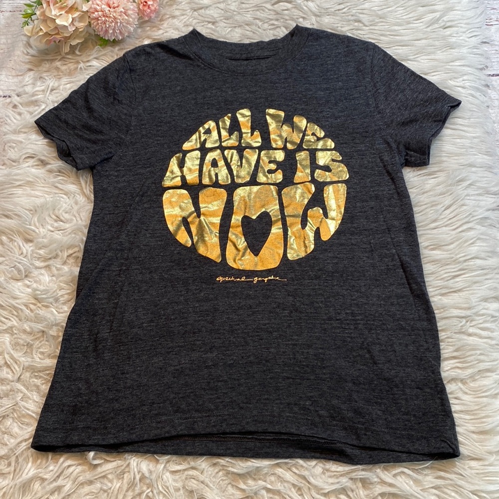 Spiritual Gangster Charcoal Tee with Yellow Graphic